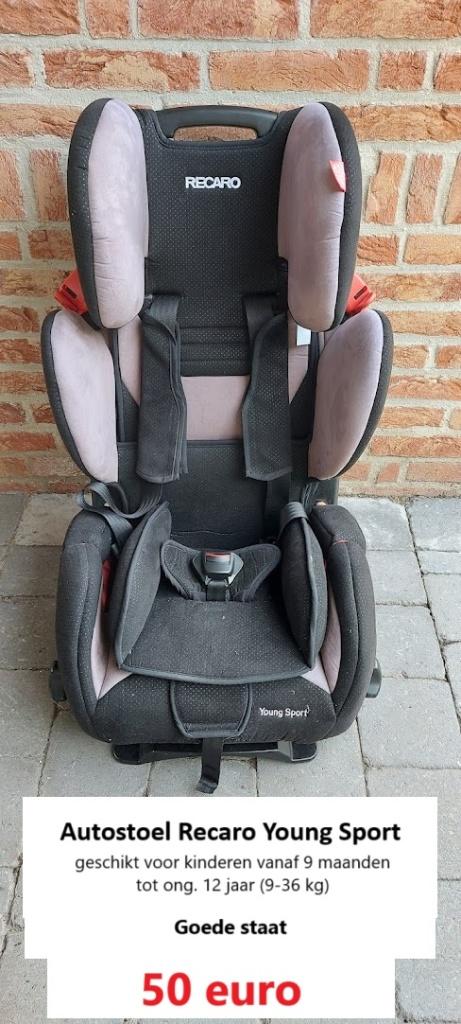 Autostoel Recaro Young Sport, Autres marques, Ceinture de sécurité, Comme neuf, 9 à 36 kg