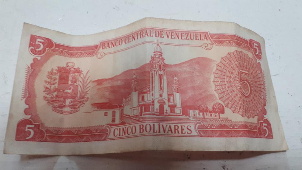5 Bolivares jaartal 1989, Timbres & Monnaies, Billets de banque | Amérique, Enlèvement
