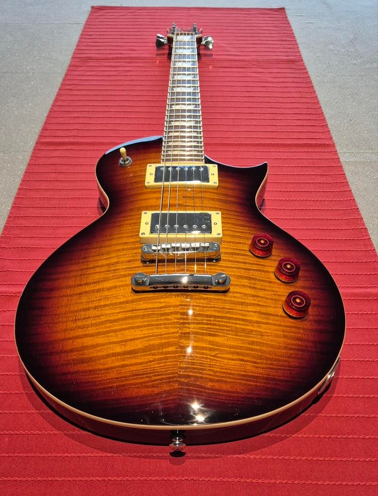 ESP-LTD EC-256FM dark brown sunburst, Muziek en Instrumenten, Snaarinstrumenten | Gitaren | Elektrisch, Zo goed als nieuw, Solid body