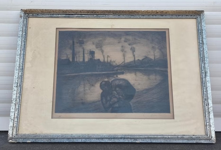 Gravure signe pierre paulus, Antiek en Kunst, Ophalen of Verzenden, Gravure