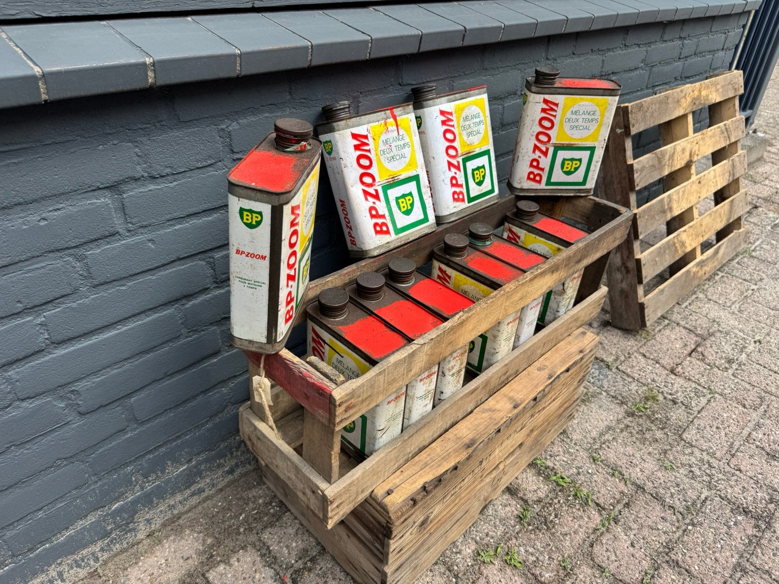 BP Zoom collectie olie blikken, Ophalen of Verzenden, Gebruikt, Overige, Overige merken