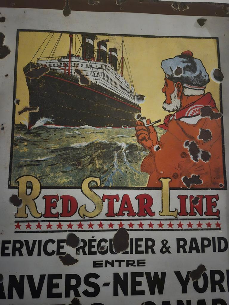 Ik zoek/je cherche emaille reclameborden van red star line!, Ophalen