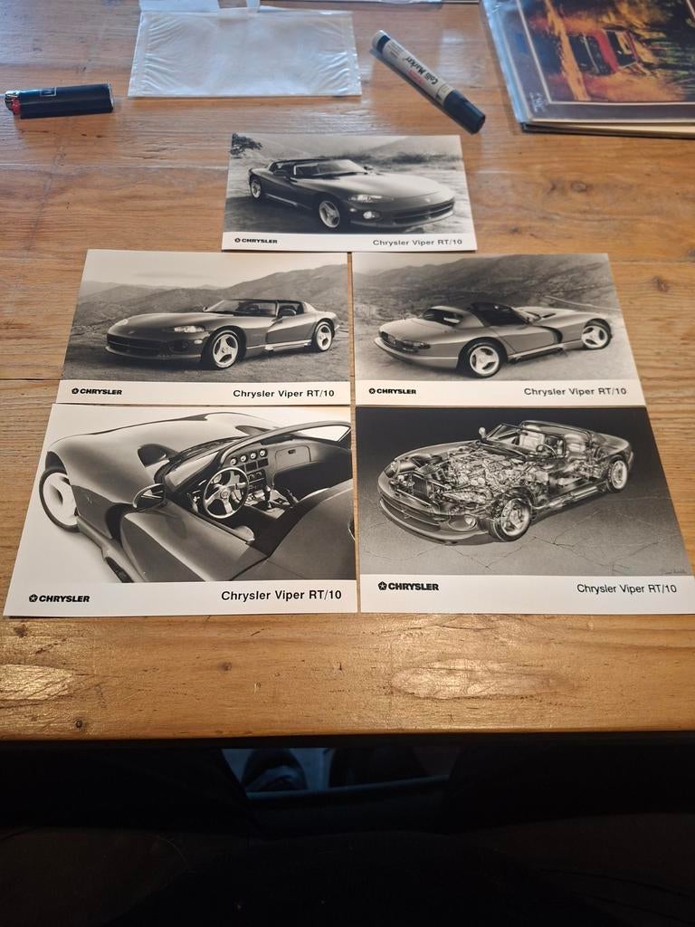 5 originele chrysler viper rt/10 persfotos, Ophalen of Verzenden, Nieuw, Auto's