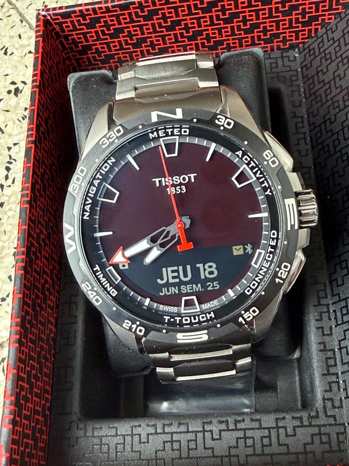 Tissot t touch connected, Montre-bracelet, Autres marques, Enlèvement ou Envoi, Acier