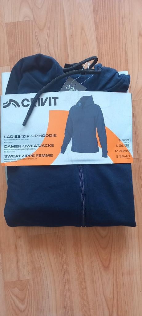 Marineblauw sweatjack met capuchon voor dames Crivit, Ophalen, Blauw, Nieuw, Crivit