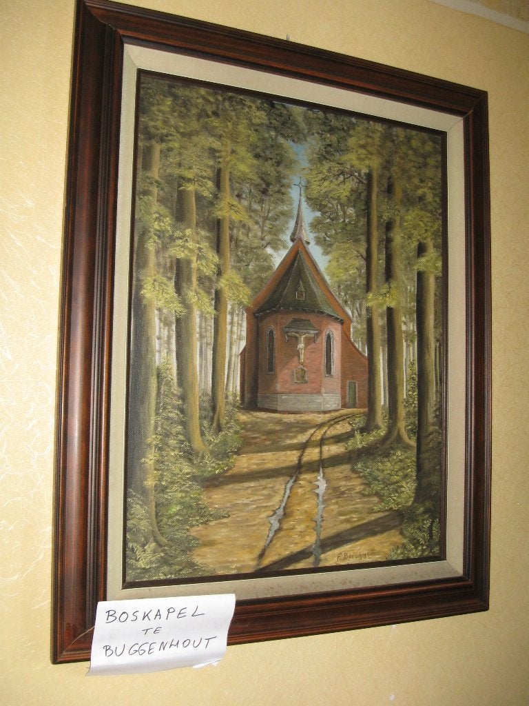 Schilderij Boskapel Buggenhout, Antiquités & Art, Enlèvement, Classique, Paysage