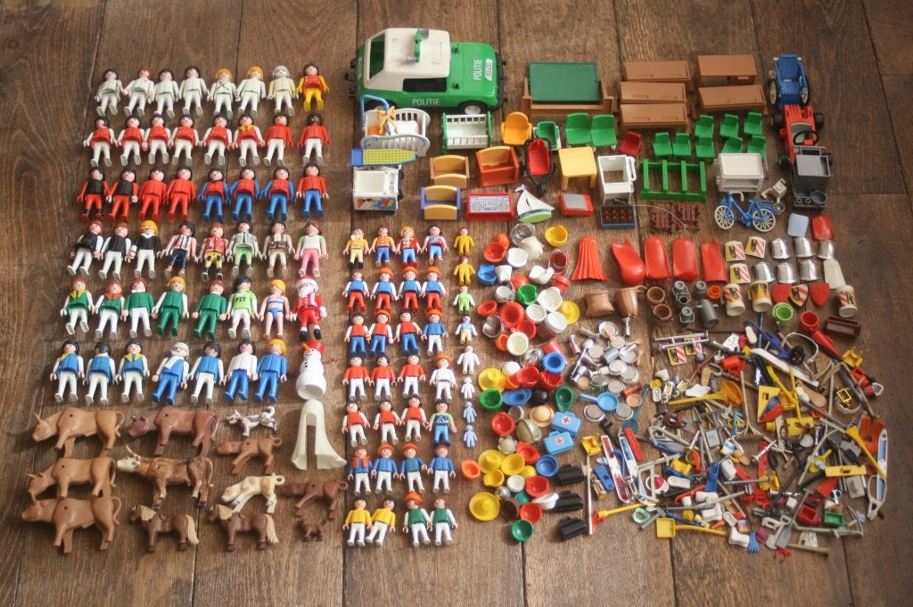 Lot Playmobil 84 garçons + figurants(moyen age/agriculteurs), Enlèvement ou Envoi, Utilisé, Knights, Figurines