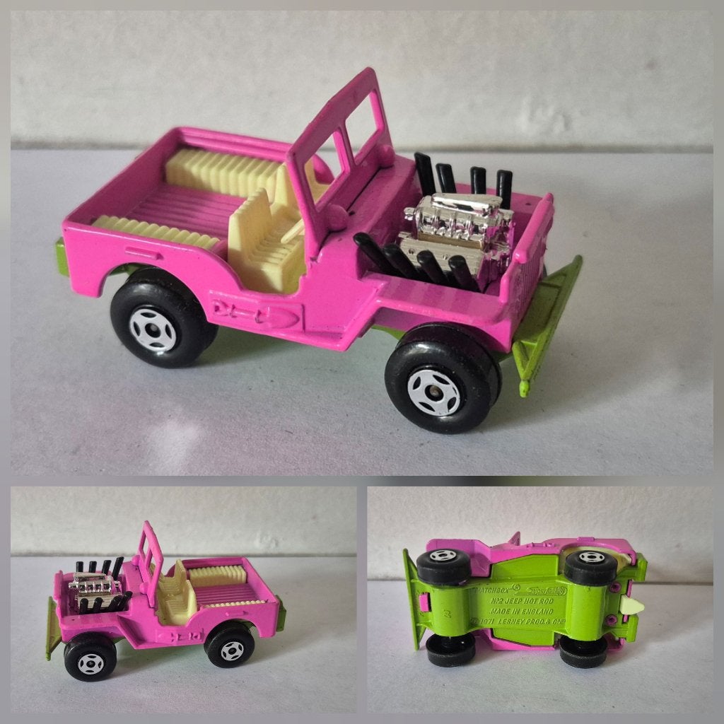 Matchbox SF 2-B jeep hot rod 1971 - VNmint, Ophalen of Verzenden, Zo goed als nieuw, Auto
