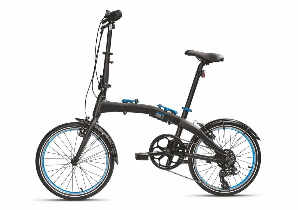 Vélo pliant BMW Original, noir/bleu, compact, prêt à partir, Vélos & Vélomoteurs, Vélos | Vélos pliables, Vitesses, Enlèvement ou Envoi