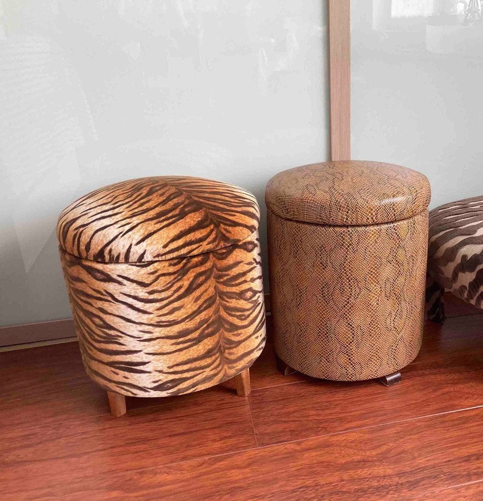 2 poufs neufs, tabouret, repose pieds, pouf, Enlèvement, Neuf, Tissus