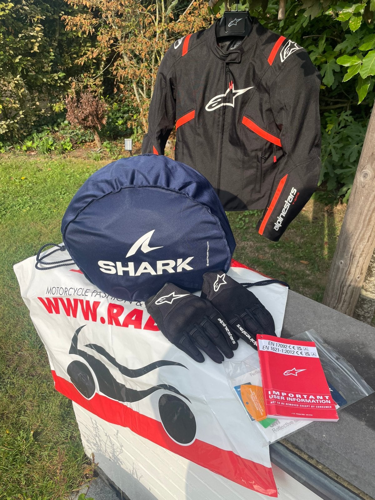 Complete motoruitrusting te koop – Shark & Alpinestars, Enlèvement