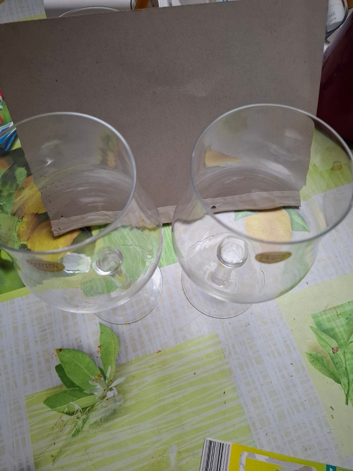 deux verres  a vin de dégustation cristal D ARQUE, Collections, Enlèvement ou Envoi