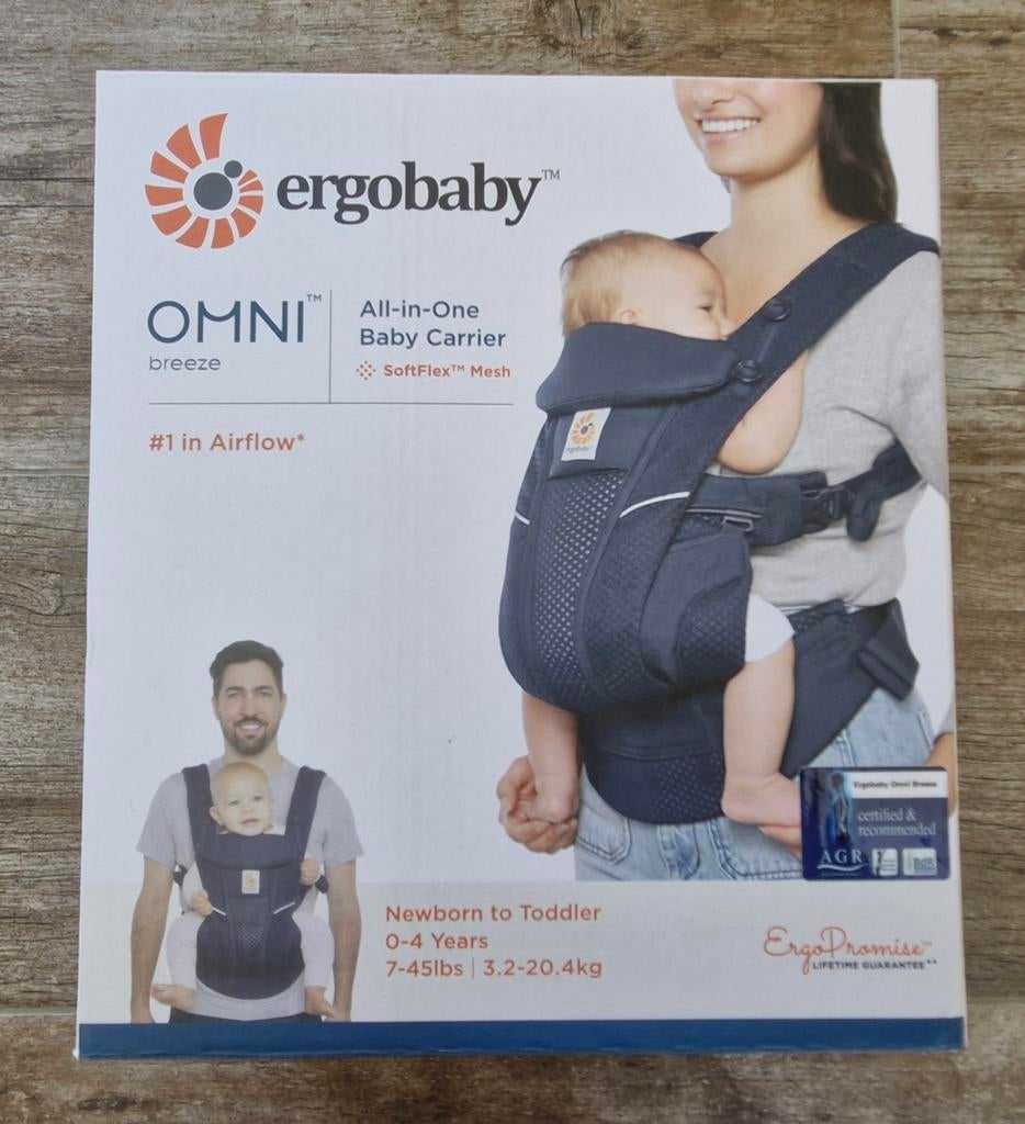 Draagzak Ergobaby Omni breeze (midnight blue) - NIEUW, Enlèvement, Porte-bébé