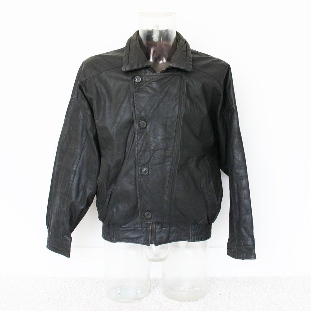 Veste en cuir vintage pour hommes 282* (L) €40, -, Vintage, Noir, Envoi, Taille 52/54 (L)
