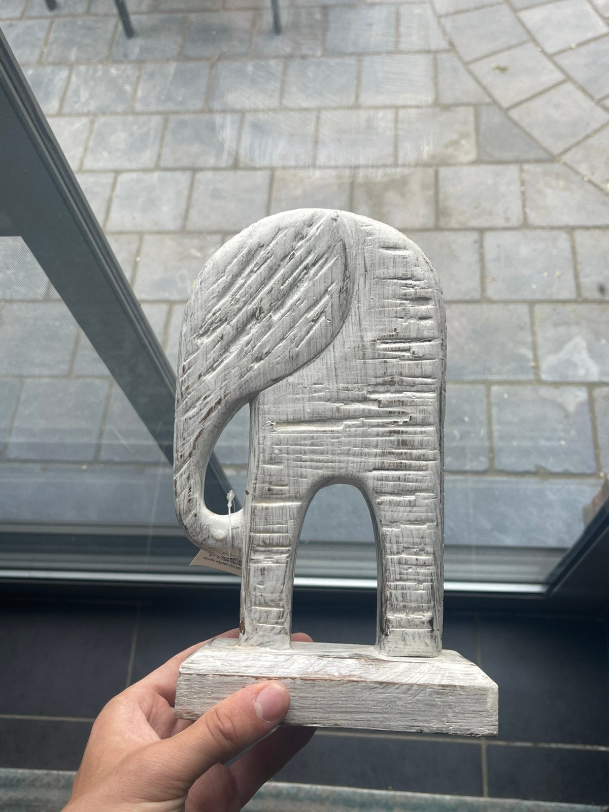 Houten beeld olifant, Ophalen of Verzenden, Zo goed als nieuw