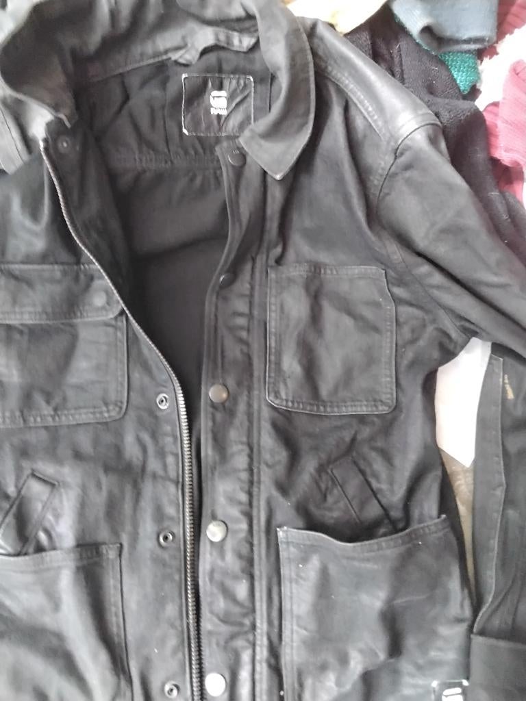 Jas Gstar, Maat 48/50 (M), Zwart, Ophalen of Verzenden, Gedragen