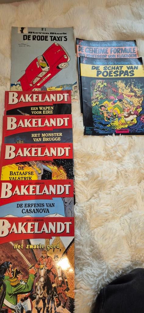 Lot Vlaamse strips – Bakelandt + De Rode Taxi’s + De Toekan, Enlèvement