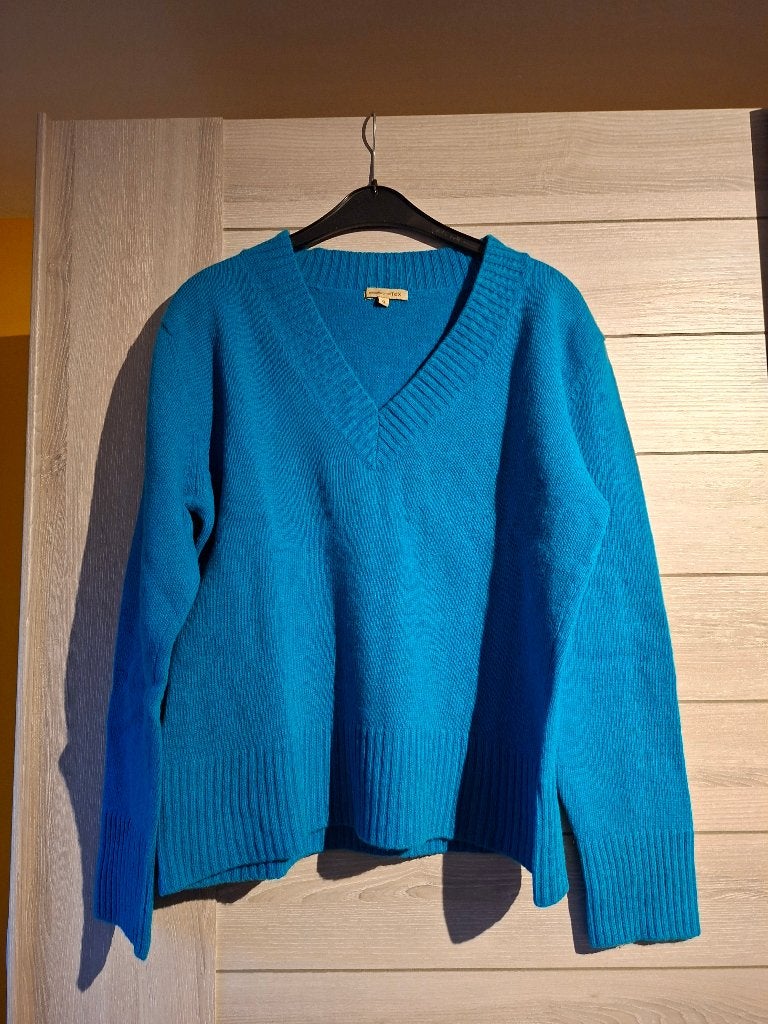 Blauwe wollen trui maat XL, Blauw, Maat 46/48 (XL) of groter, Ophalen of Verzenden, Tex