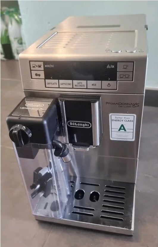Machine à café De'Longhi PrimaDonna XS De Luxe, Machine à espresso, Réservoir d'eau amovible, Café en grains, 2 à 4 tasses