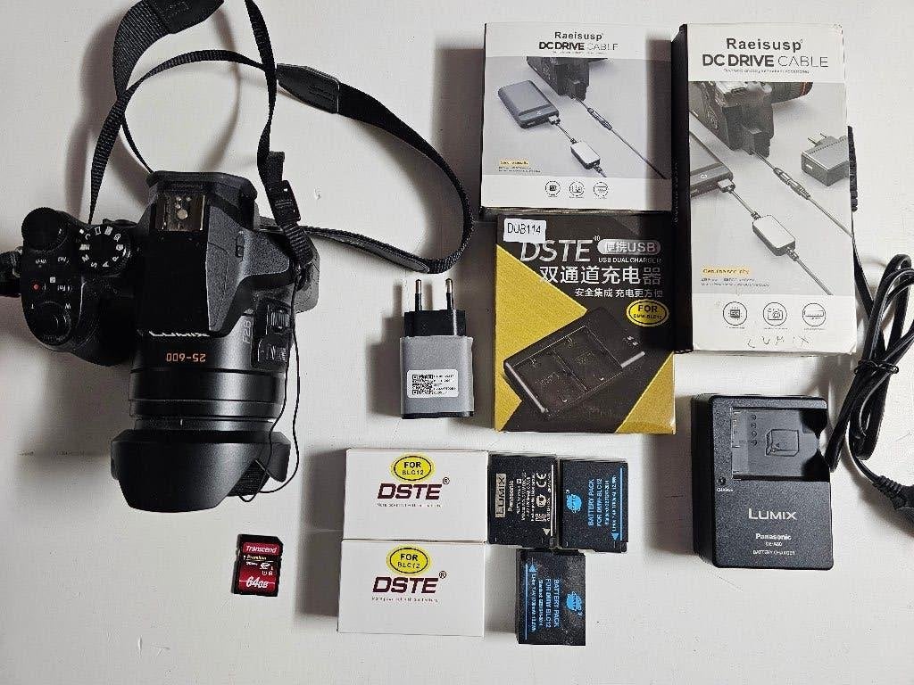 Lumix DMC-FZ300 met extras, Ophalen of Verzenden, Gebruikt, 12 megapixels, Geheugenkaart