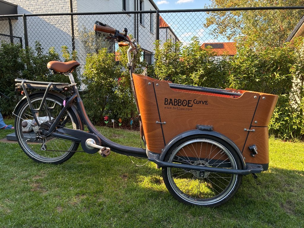 Bakfiets Baboe e-curve voor 4 kinderen, 4 kinderen of meer, Gebruikt, Elektrisch, Trommelrem