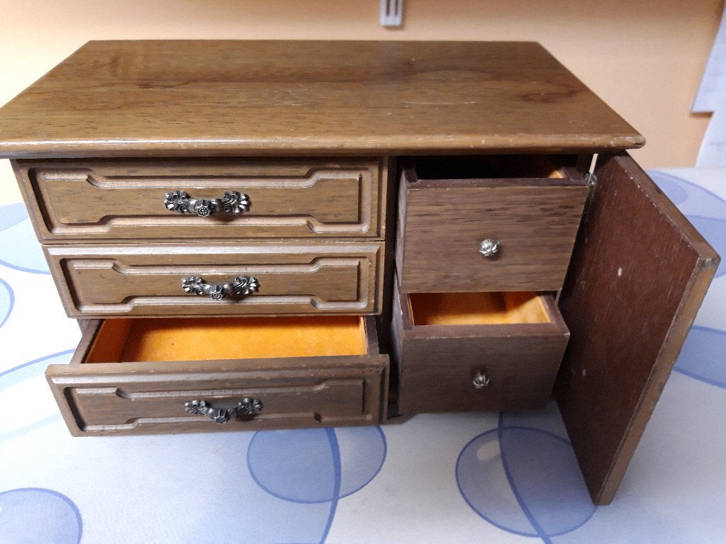 Coffret bijoux en bois, Enlèvement, Bois, Autres types, Autres sujets