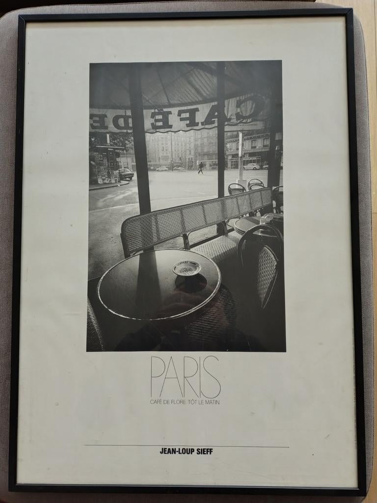 Vintage Poster Jean-Loup Sieff - Café de Flore, Paris, Enlèvement, Photo