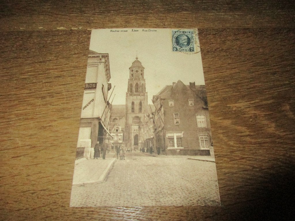 POSTKAART LIER RECHTE STRAAT RUE DROITE 1927, Verzenden, 1920 tot 1940, Gelopen, Antwerpen