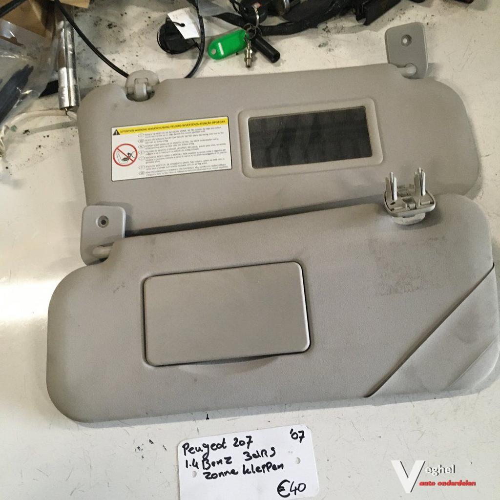 Peugeot 207 1.4  8 v benzine 2007 Zonnekleppen set, -, Utilisé, -, -