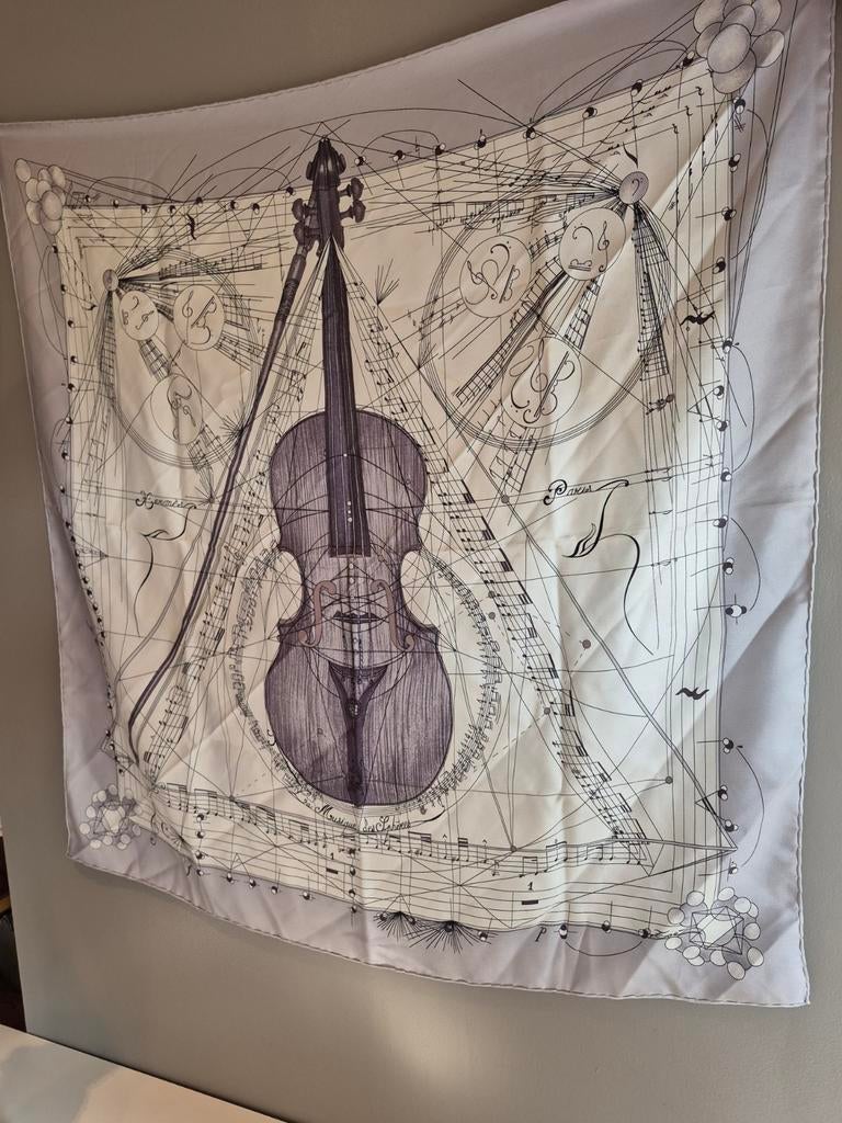 Foulard en Soie - carré Hermès 90 - La Musique Des Sphères, Enlèvement ou Envoi