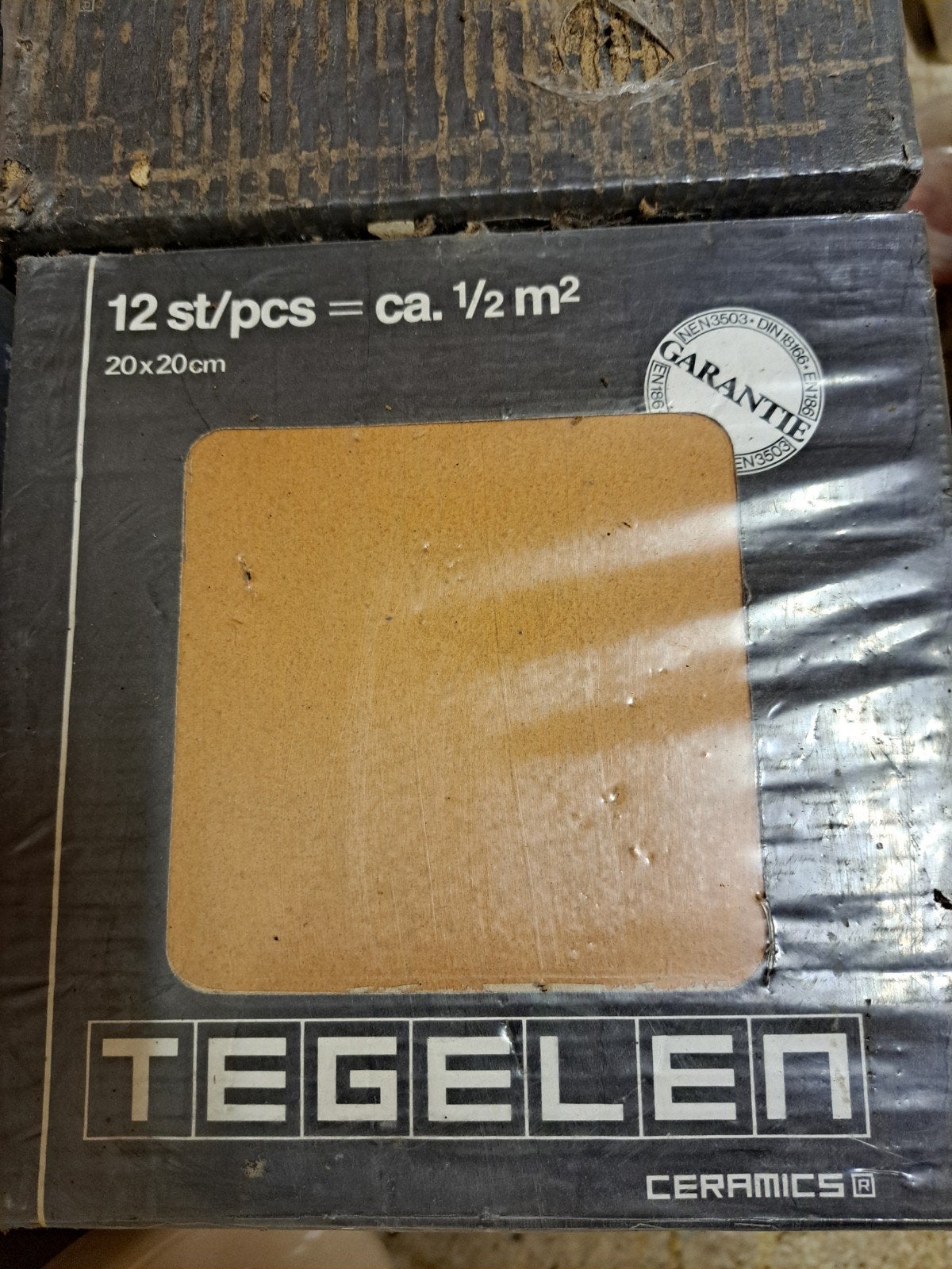partij ceramic tegels oranje bruin 4 m², Ophalen, Nieuw