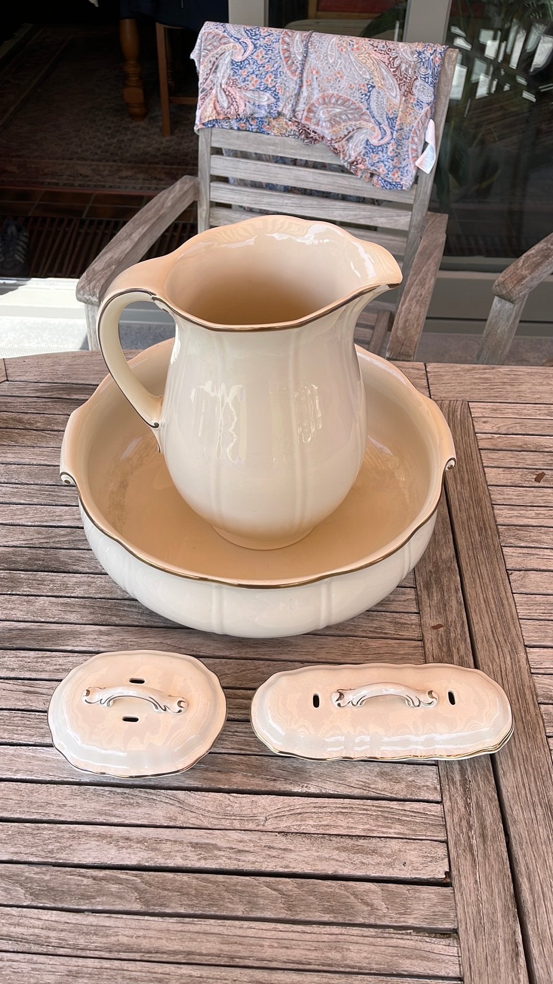 Antieke Villeroy & Boch Neudeck toiletset compleet, Enlèvement