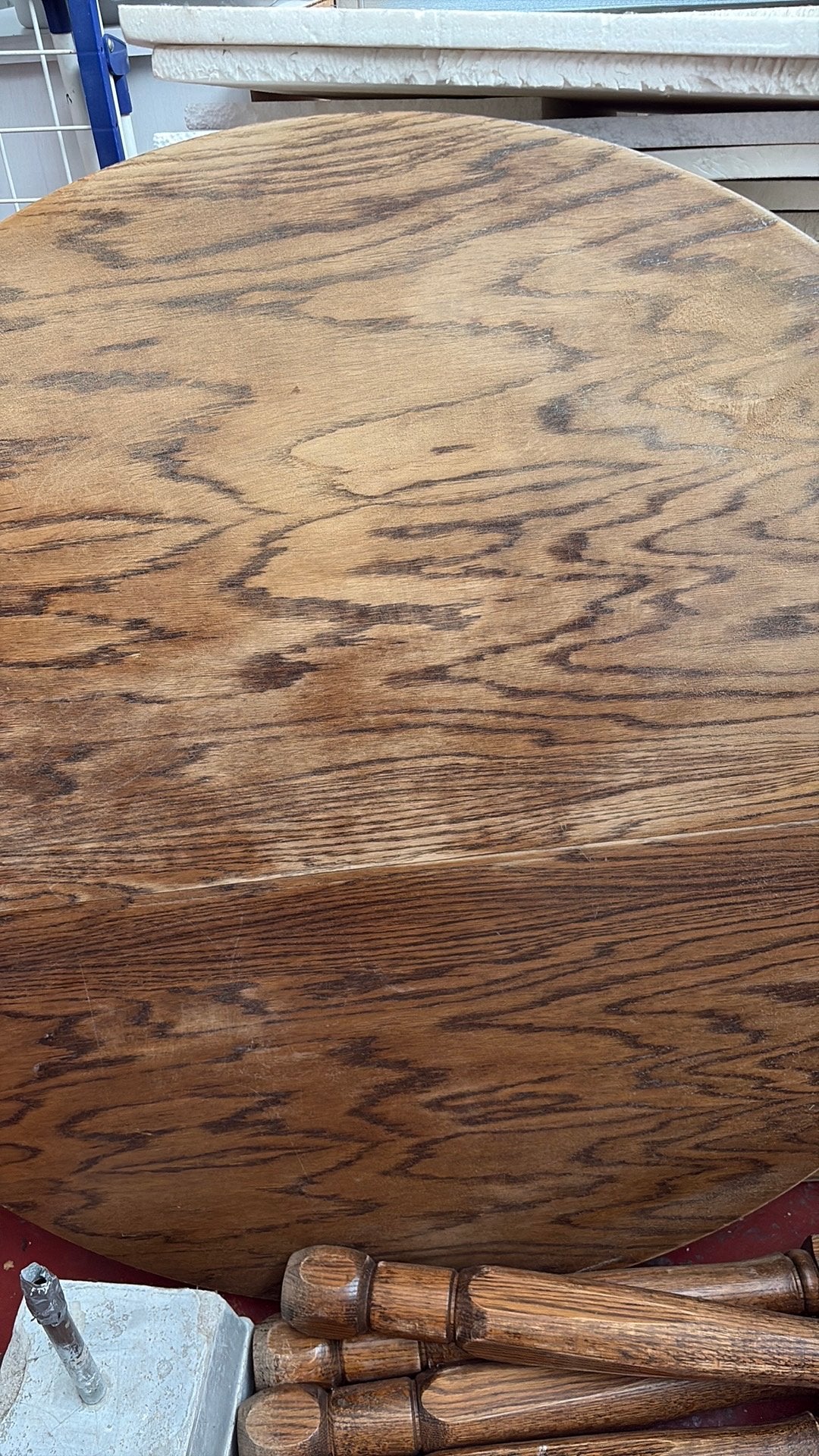 gratis ronde houten zware tafel, Enlèvement, Utilisé