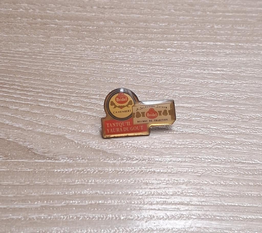 PIN - BRIDEL - CAMEMBERT - KAAS - FROMAGE, Envoi, Utilisé, Marque, Insigne ou Pin's