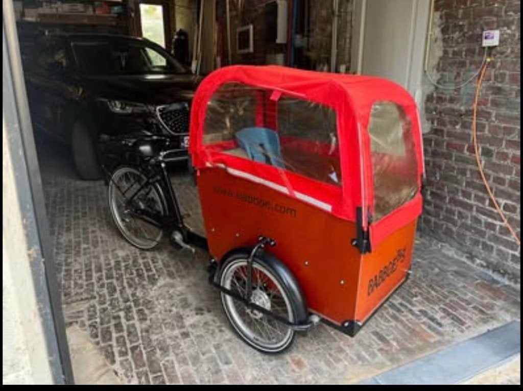 Babboe elektrische bakfiets, Fietsen en Brommers, Ophalen