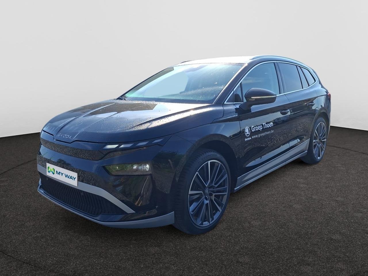 Skoda Enyaq 82 kWh 85 Corporate, Auto's, Automaat, https://public.car-pass.be/vhr/d83ad42f-76fe-4dae-855e-d4cc32a42908, Adaptive Cruise Control