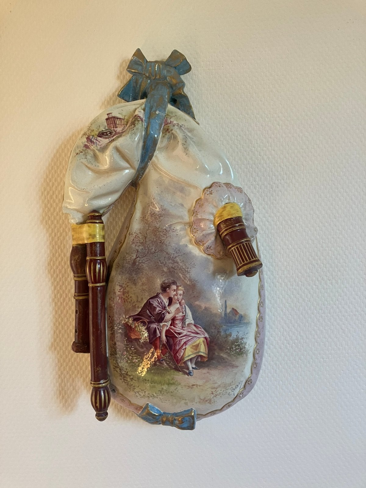 Grote Hangvaas Musette de Cour . Doedelzak, Ophalen