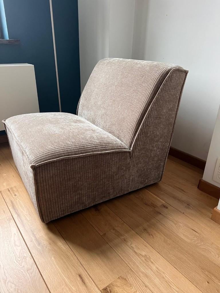 Fauteuil taupe, 75 à 100 cm, Comme neuf, Enlèvement, 75 à 100 cm