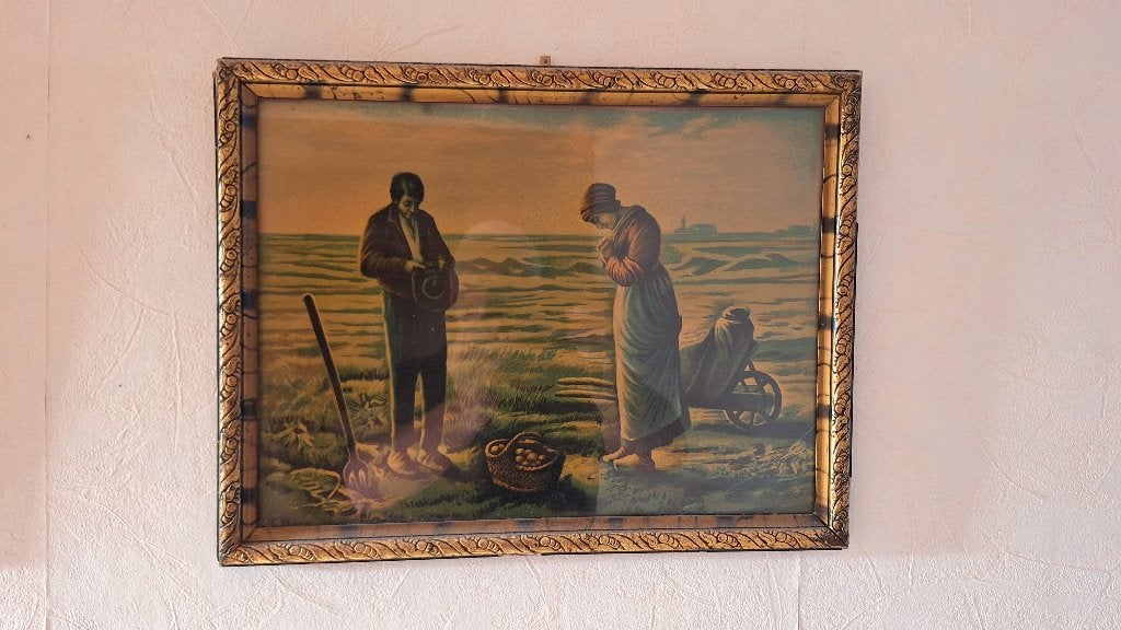 vintage afbeelding kader angelus en de arenleesters, Antiquités & Art, Art | Dessins & Photographie, Enlèvement, Autres types