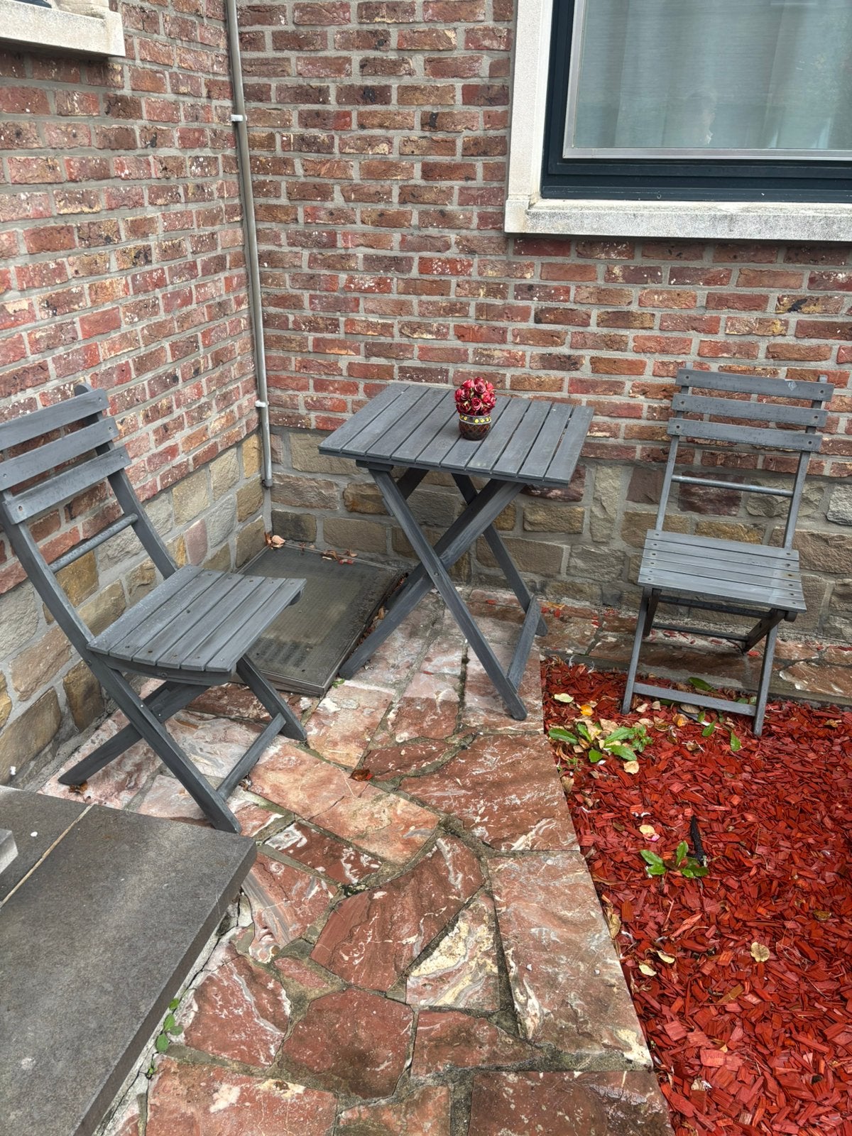 Buiten stoelen en tafeltje, Tuin en Terras, Ophalen, Zo goed als nieuw
