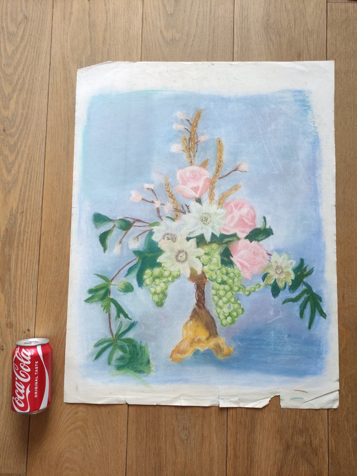 BIG PASTEL - fleurs, Enlèvement ou Envoi, Pastel, Fleurs, Papier