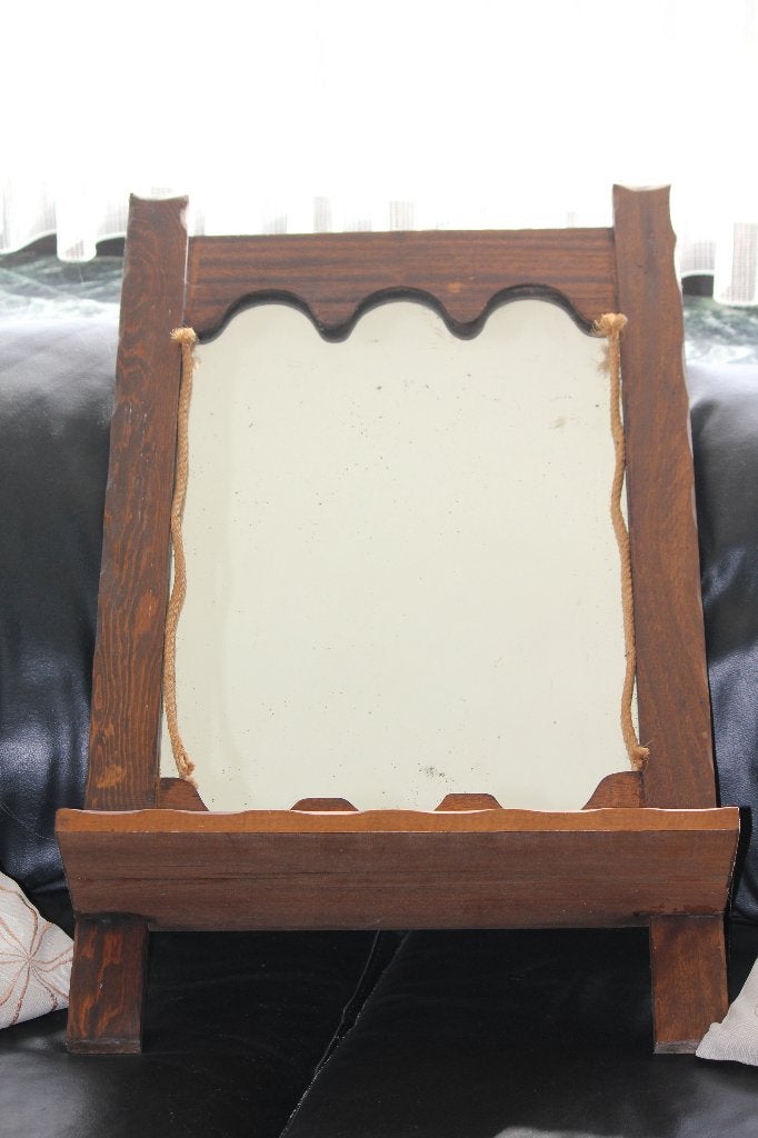 spiegel met hout rond, Enlèvement, Rond