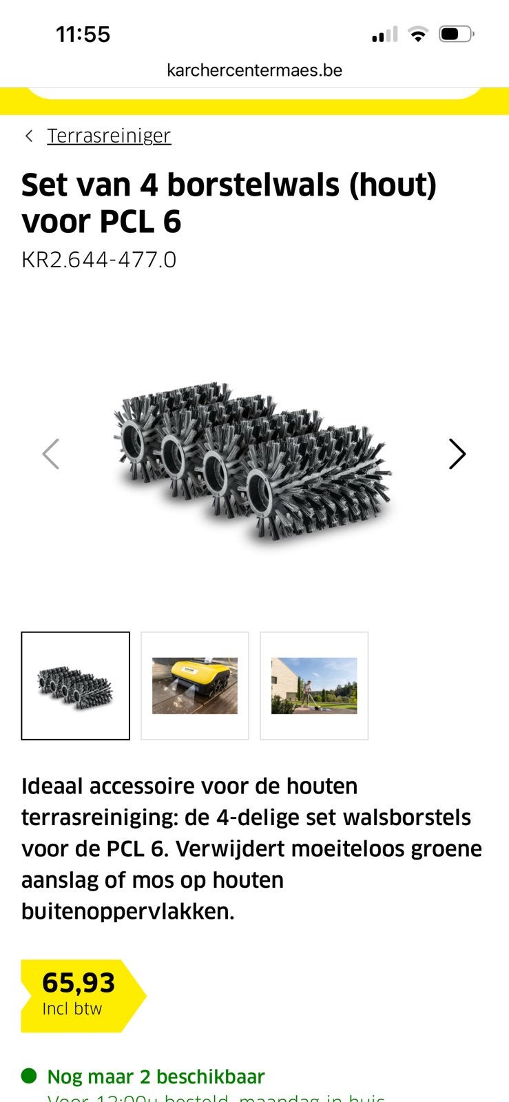 Nieuw! Set van 4 borstels voor Karcher terrasreiniger PCL6, Ophalen, Nieuw