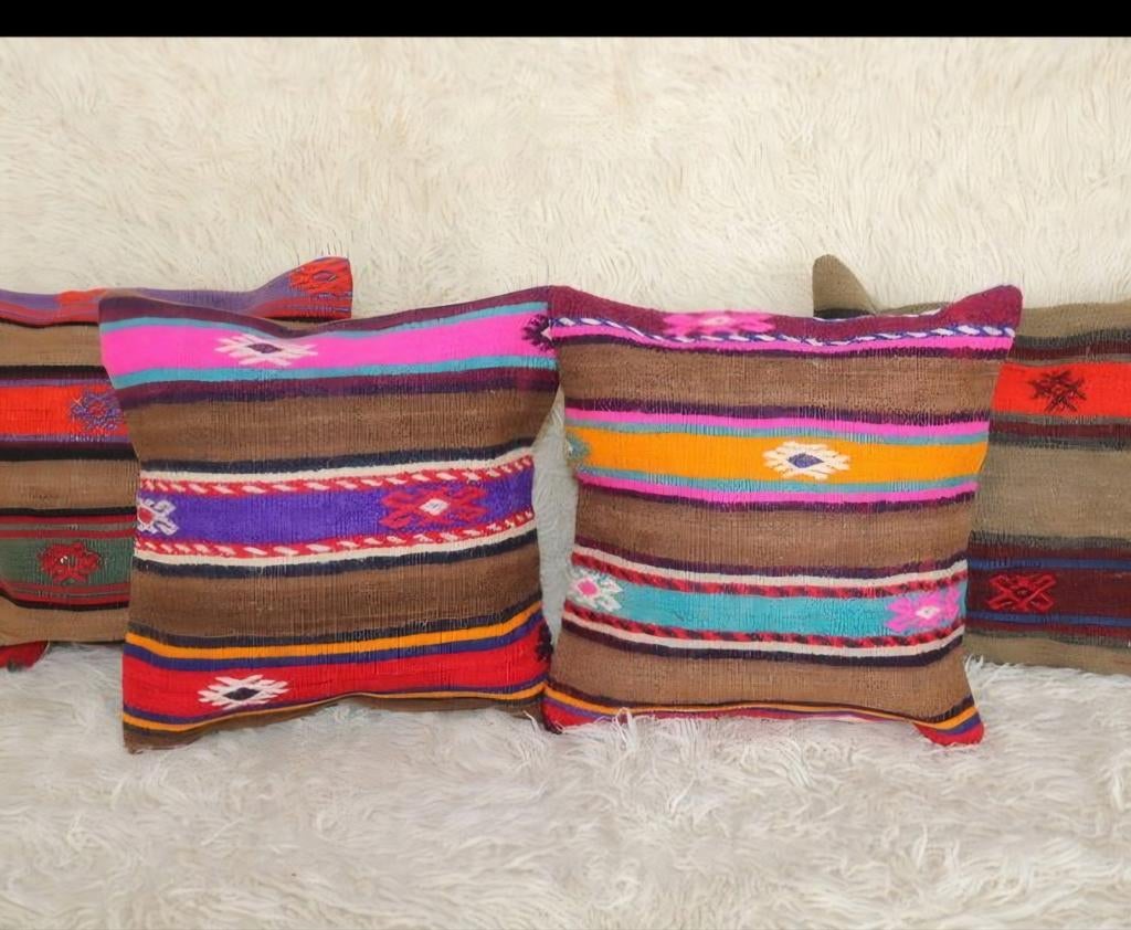 Kelim , 4 kussenovertrekken. €15/stuk, Huis en Inrichting, Woonaccessoires | Kussens, Ophalen