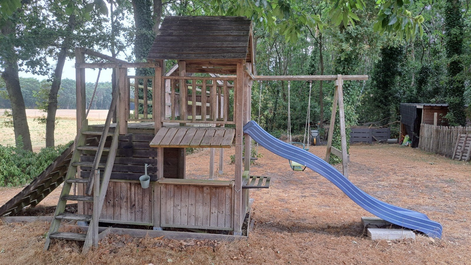 Houten speeltoestel, Kinderen en Baby's, Speelgoed | Buiten | Speeltoestellen, Ophalen, Gebruikt, Glijbaan