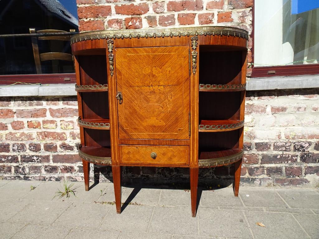 ANTIEKE KAST INLEGWERK LOUIS XV BRONS, Antiek en Kunst, Ophalen