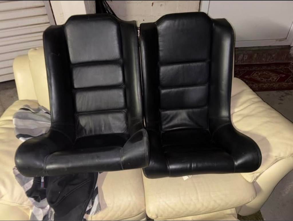 BMW E31 8 Serie – 2x Achterstoelen Zwart Leer, Auto-onderdelen, Ophalen, BMW