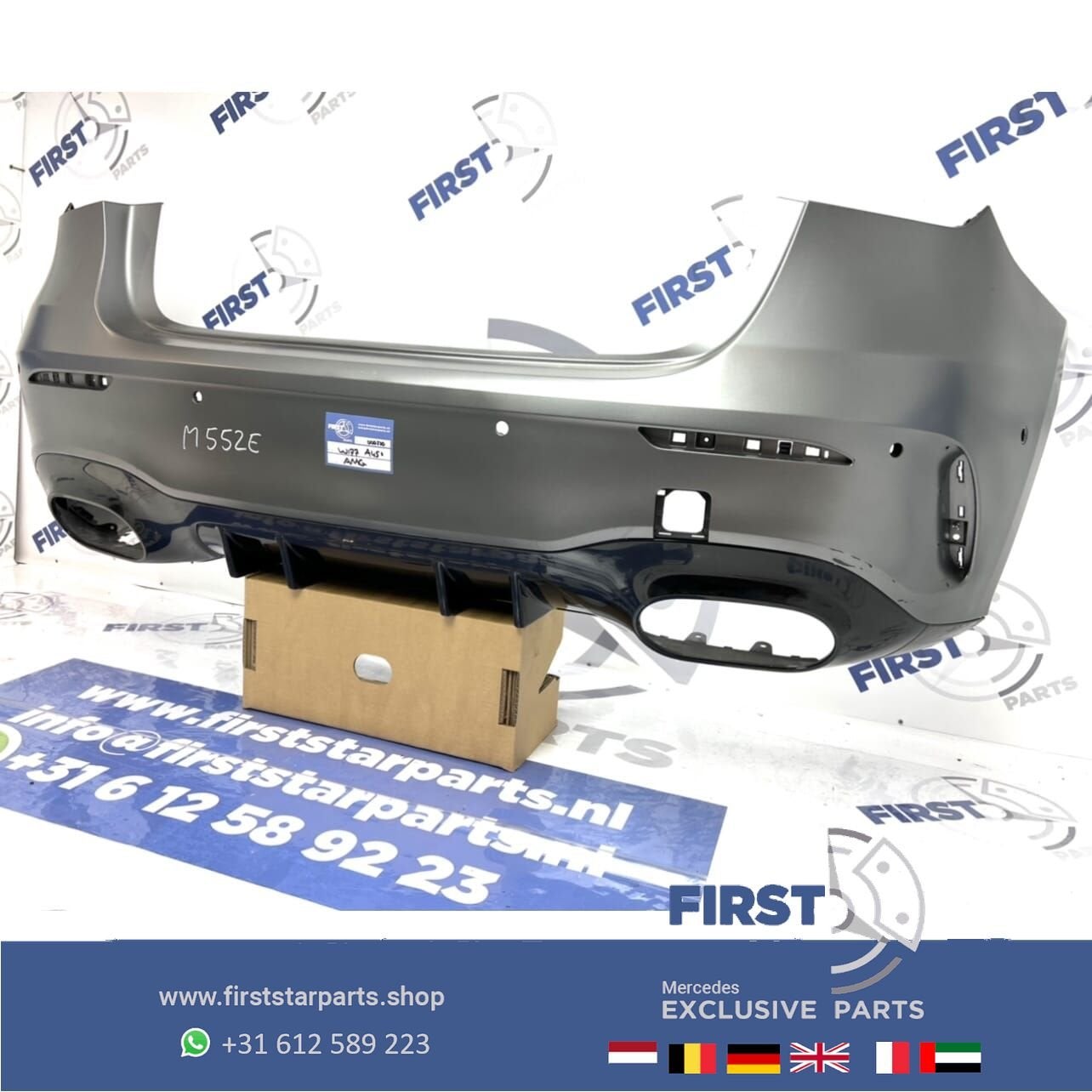 W177 A KLASSE 2022 A45 S AMG ACHTERBUMPER MAT GRIJS Originee, Arrière, Utilisé, -, -
