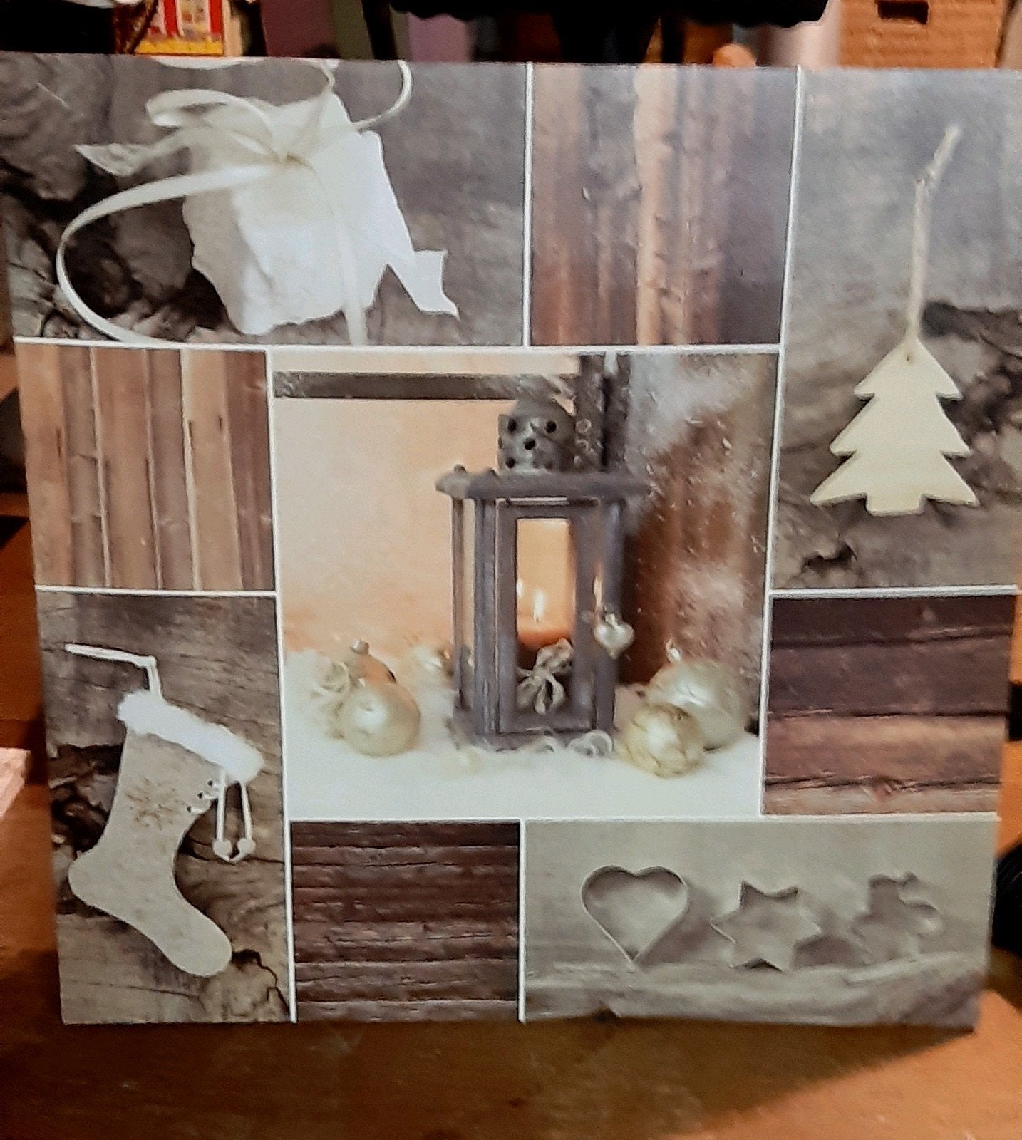 Canvas kerstmotieven met lampjes, Ophalen, Zo goed als nieuw