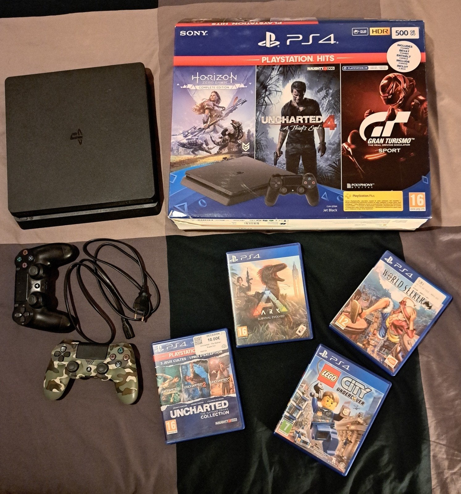 Ps4, 2 manettes et 4 jeux., Enlèvement